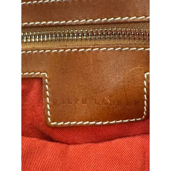 Vintage Ralph Lauren Cotton and Leather Red Backpack Shoulder Bag-AS IS main image 8